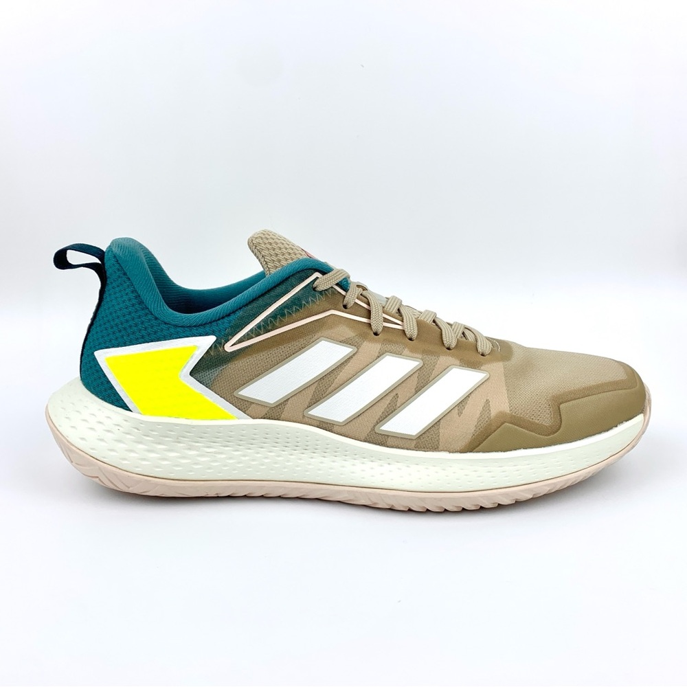 Adidas Defiant Speed Tennis Shoe Beige Tan White Yellow ID1509 Womens Size 8